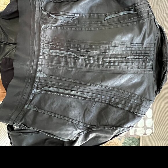 NWT black leather MUUBAA jacket size US10 UK14 EU42 - Picture 8 of 15